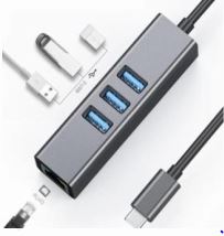 HUB 4 en 1 TYPE C / 3 USB - LAN Ethernet