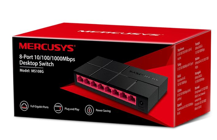 Switch Mercusys 8 puertos 10/100/1000 Mbps