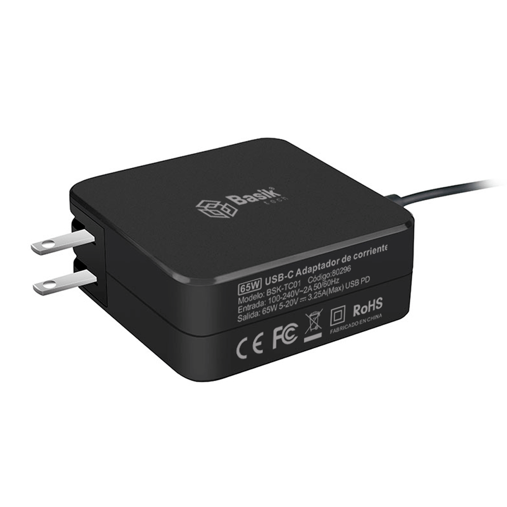 Cargador para portatil tipo C 65W