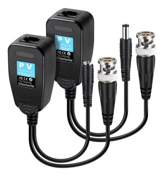 Video Balun Camaras Seguridad  Rj45 Color Negro